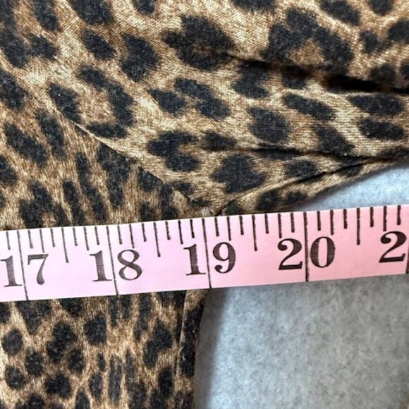 Michael Kors Persian Leopard Animal Print Peasant Top Toffee Medium - Picture 4 of 5